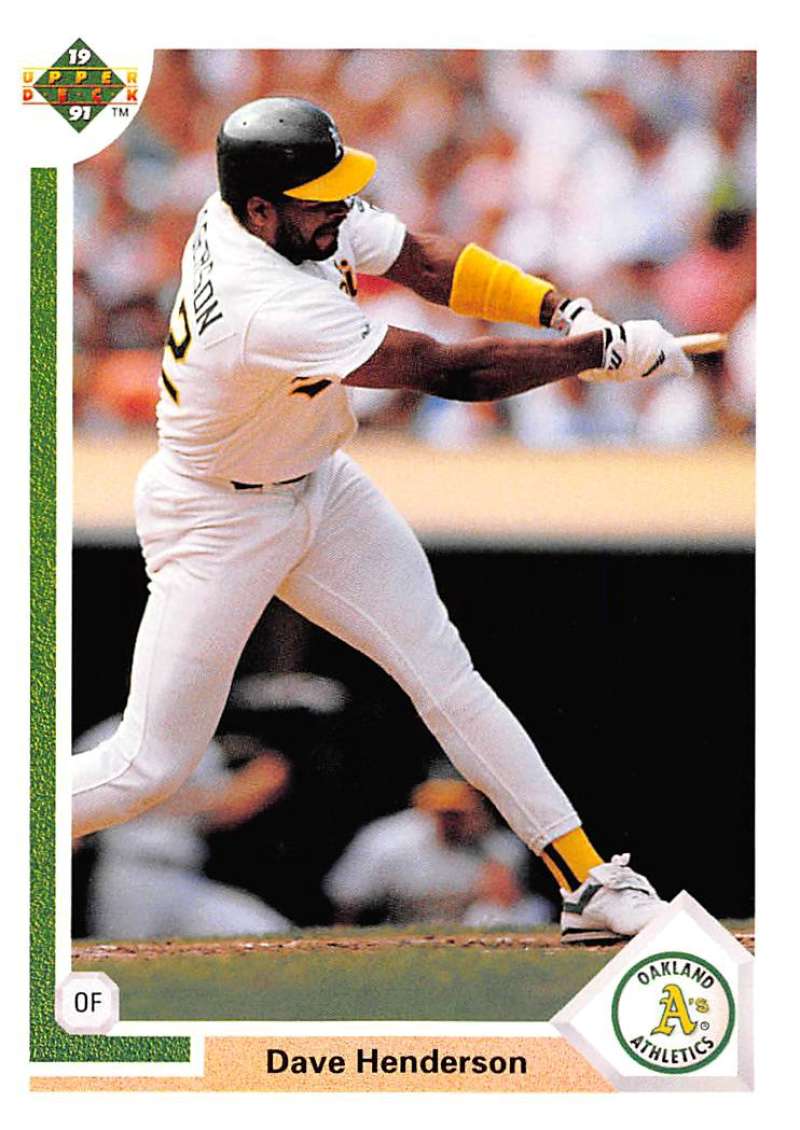 1991 Upper Deck Baseball #108 Dave Henderson Oakland Athletics Image 1