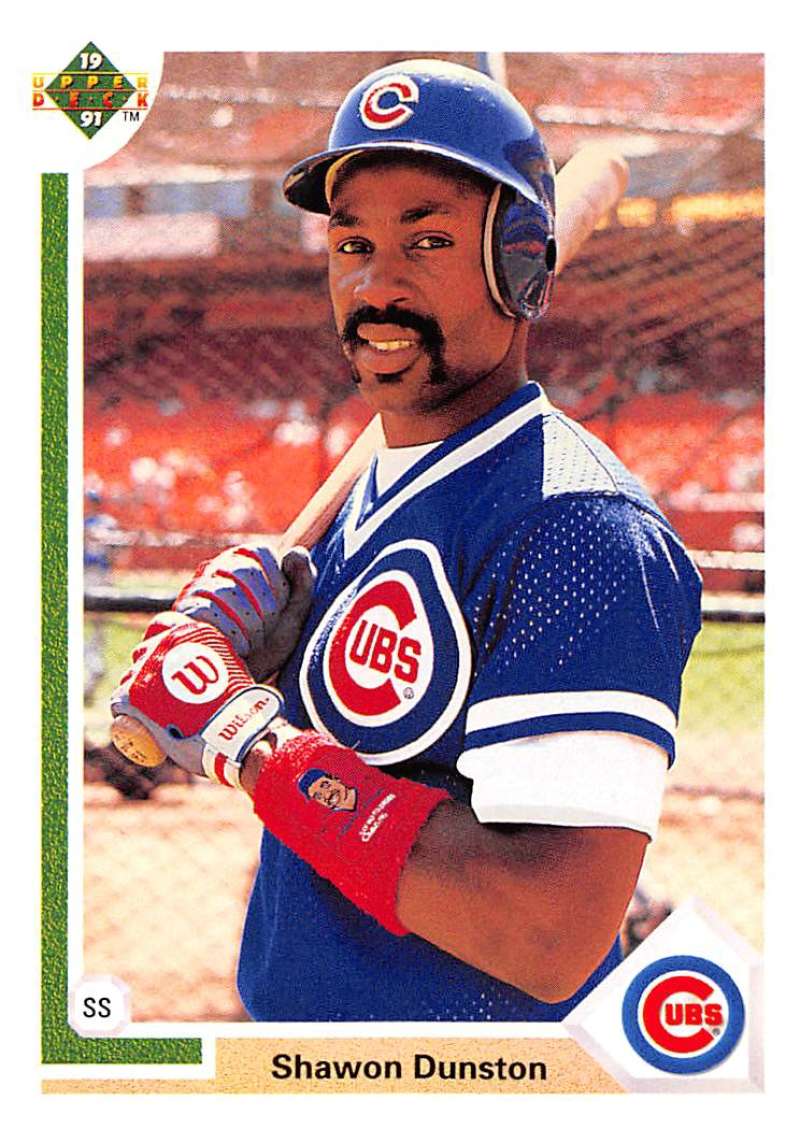 1991 Upper Deck Baseball #111 Shawon Dunston Chicago Cubs Image 1