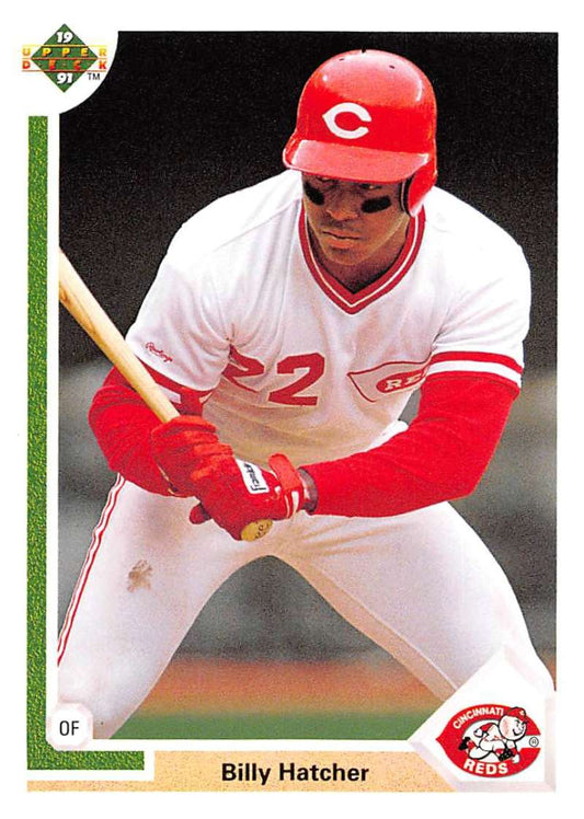 1991 Upper Deck Baseball #114 Billy Hatcher  Cincinnati Reds  Image 1