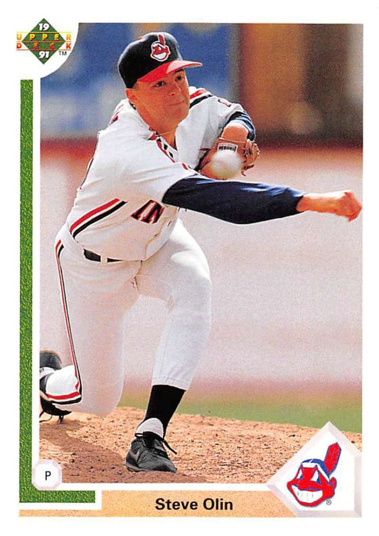 1991 Upper Deck Baseball #118 Steve Olin  Cleveland Indians  Image 1