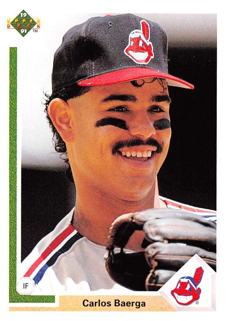 1991 Upper Deck Baseball #125 Carlos Baerga Cleveland Indians Image 1