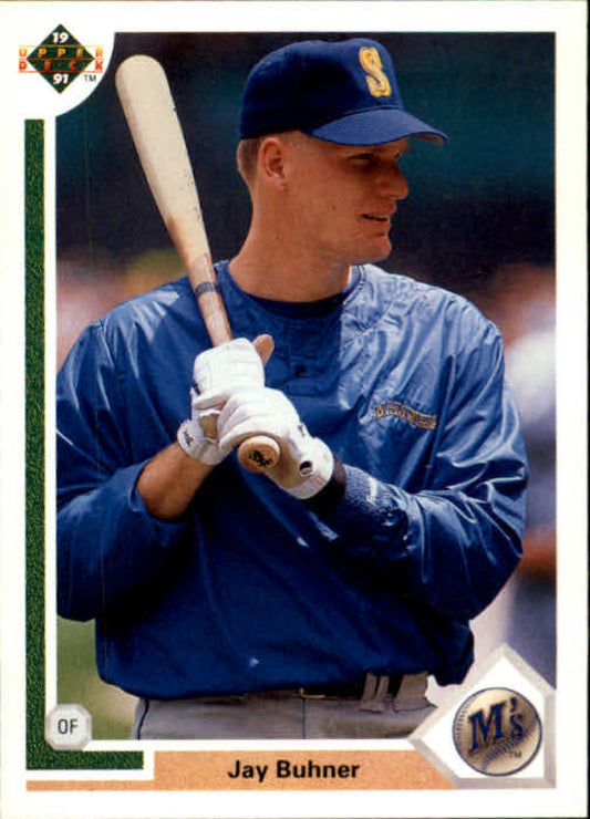 1991 Upper Deck Baseball #128 Jay Buhner  Seattle Mariners  Image 1