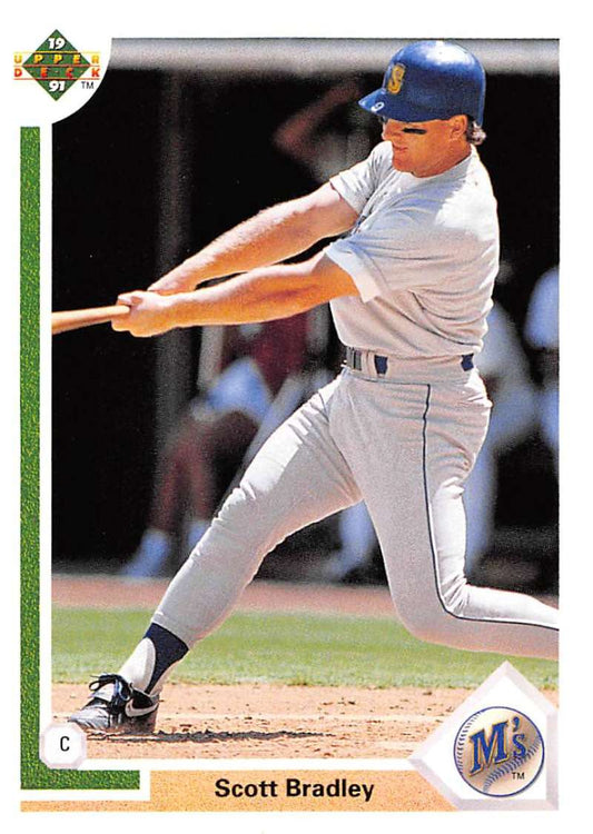 1991 Upper Deck Baseball #130 Scott Bradley  Seattle Mariners  Image 1