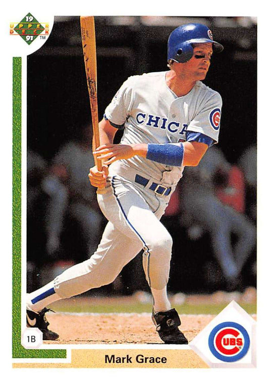 1991 Upper Deck Baseball #134 Mark Grace  Chicago Cubs  Image 1