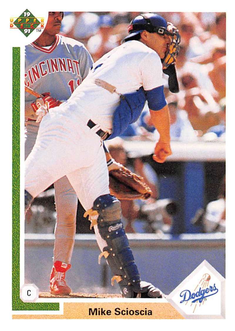 1991 Upper Deck Baseball #139 Mike Scioscia Los Angeles Dodgers Image 1