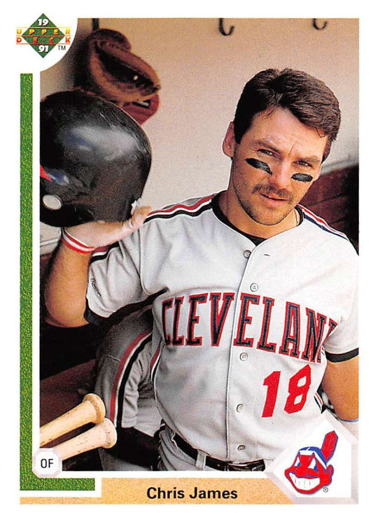 1991 Upper Deck Baseball #140 Chris James  Cleveland Indians  Image 1