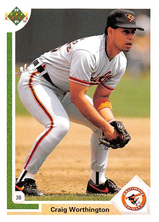 1991 Upper Deck Baseball #141 Craig Worthington  Baltimore Orioles  Image 1