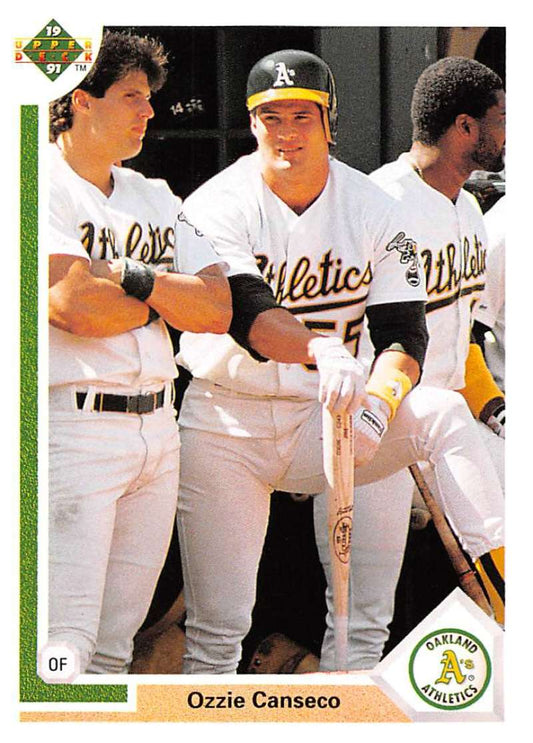 1991 Upper Deck Baseball #146 Ozzie Canseco  Oakland Athletics  Image 1