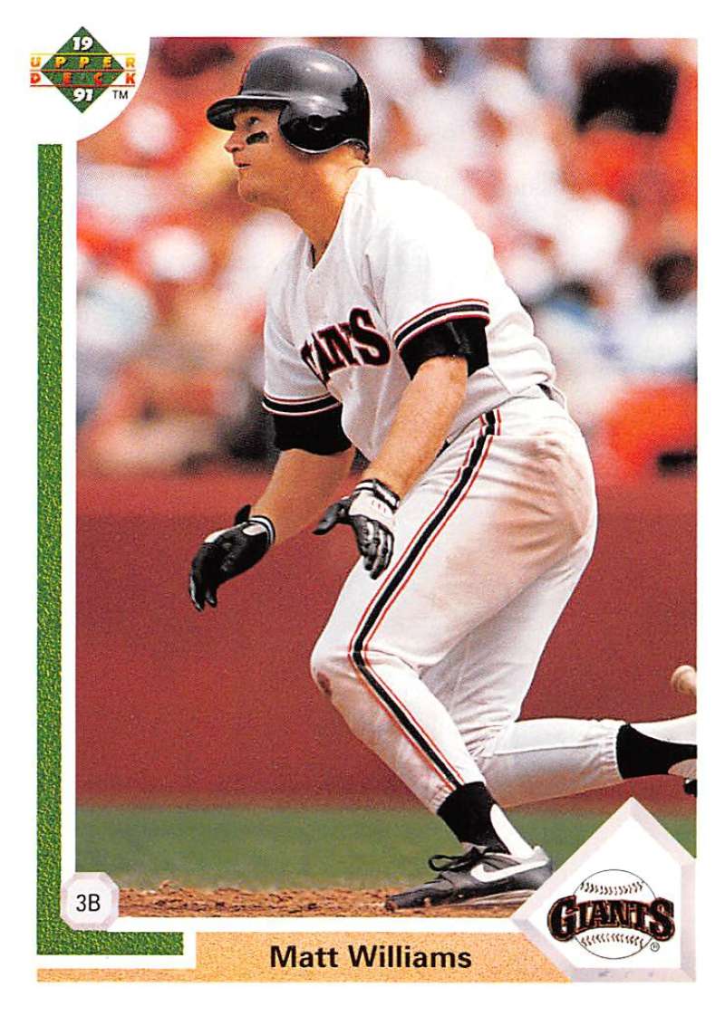 1991 Upper Deck Baseball #157 Matt Williams San Francisco Giants Image 1