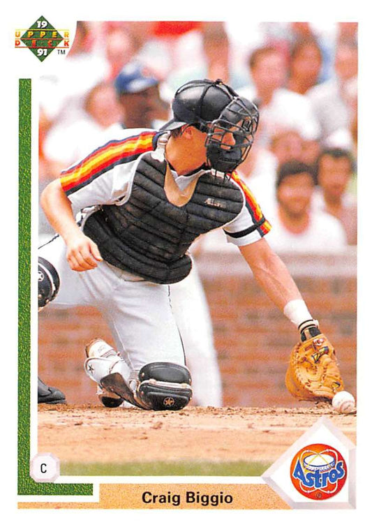 1991 Upper Deck Baseball #158 Craig Biggio  Houston Astros  Image 1
