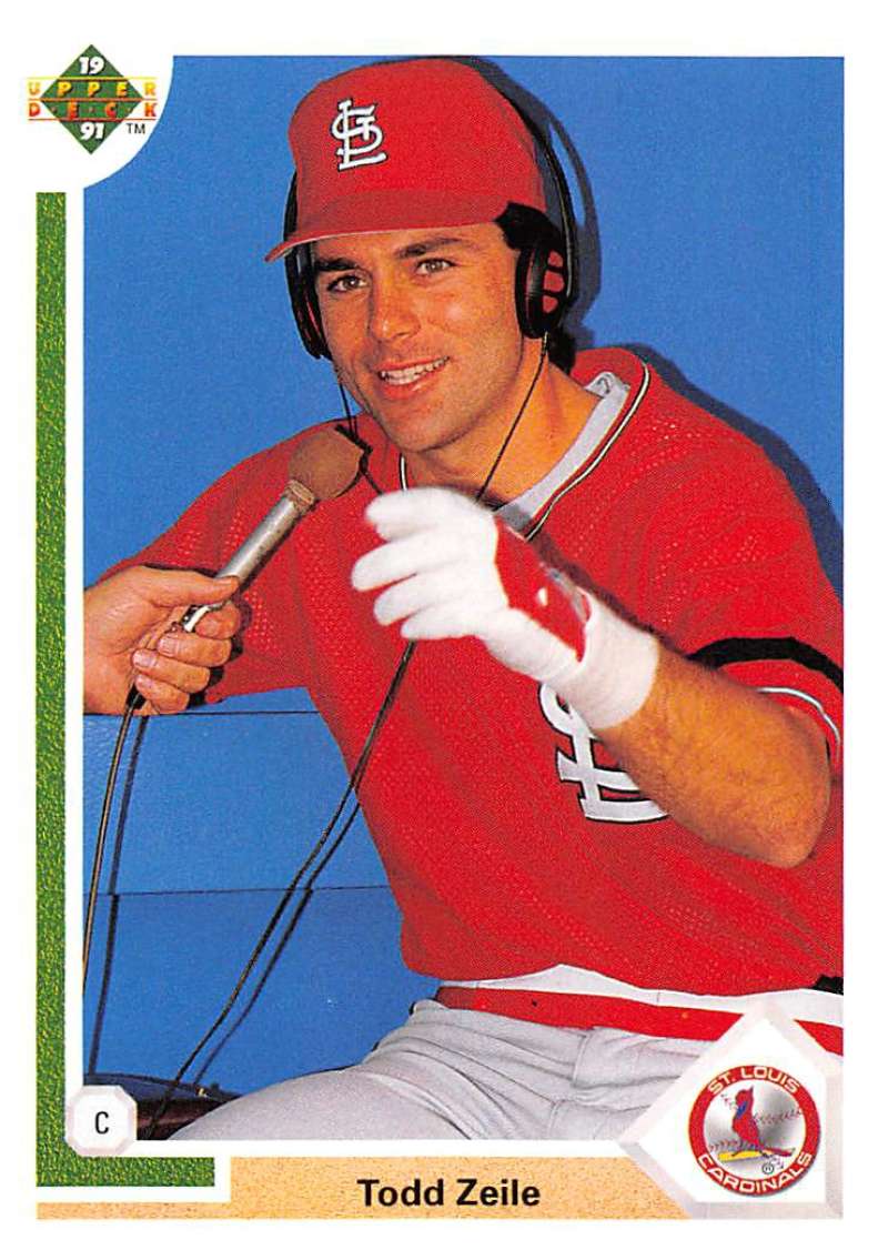 1991 Upper Deck Baseball #164 Todd Zeile St. Louis Cardinals Image 1