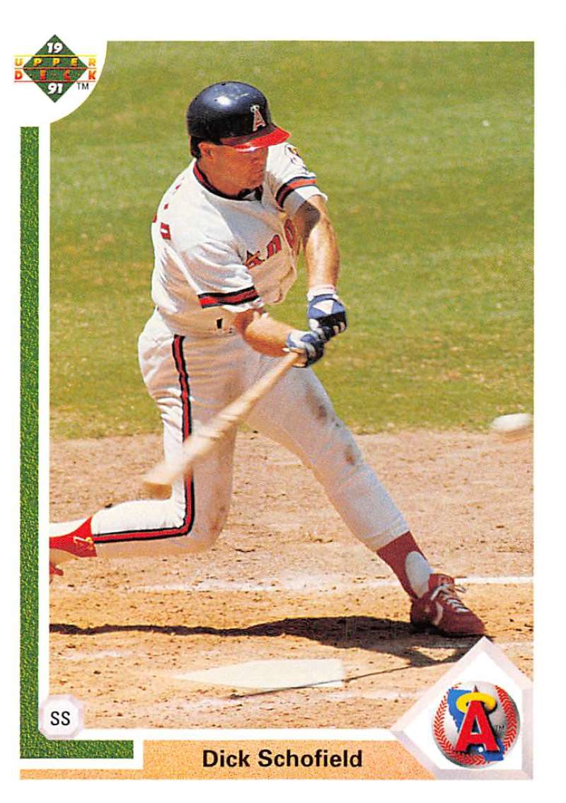 1991 Upper Deck Baseball #169 Dick Schofield California Angels Image 1