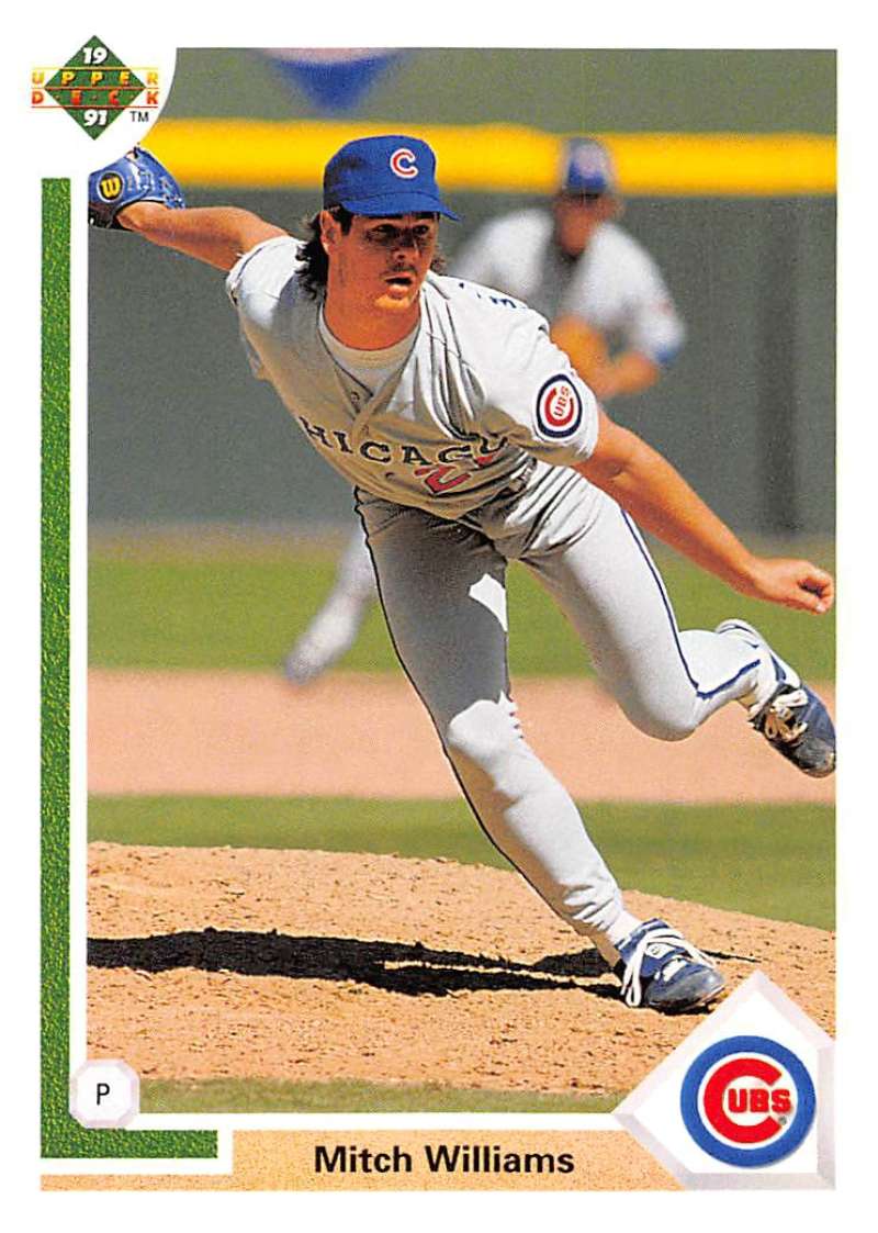 1991 Upper Deck Baseball #173 Mitch Williams Chicago Cubs Image 1