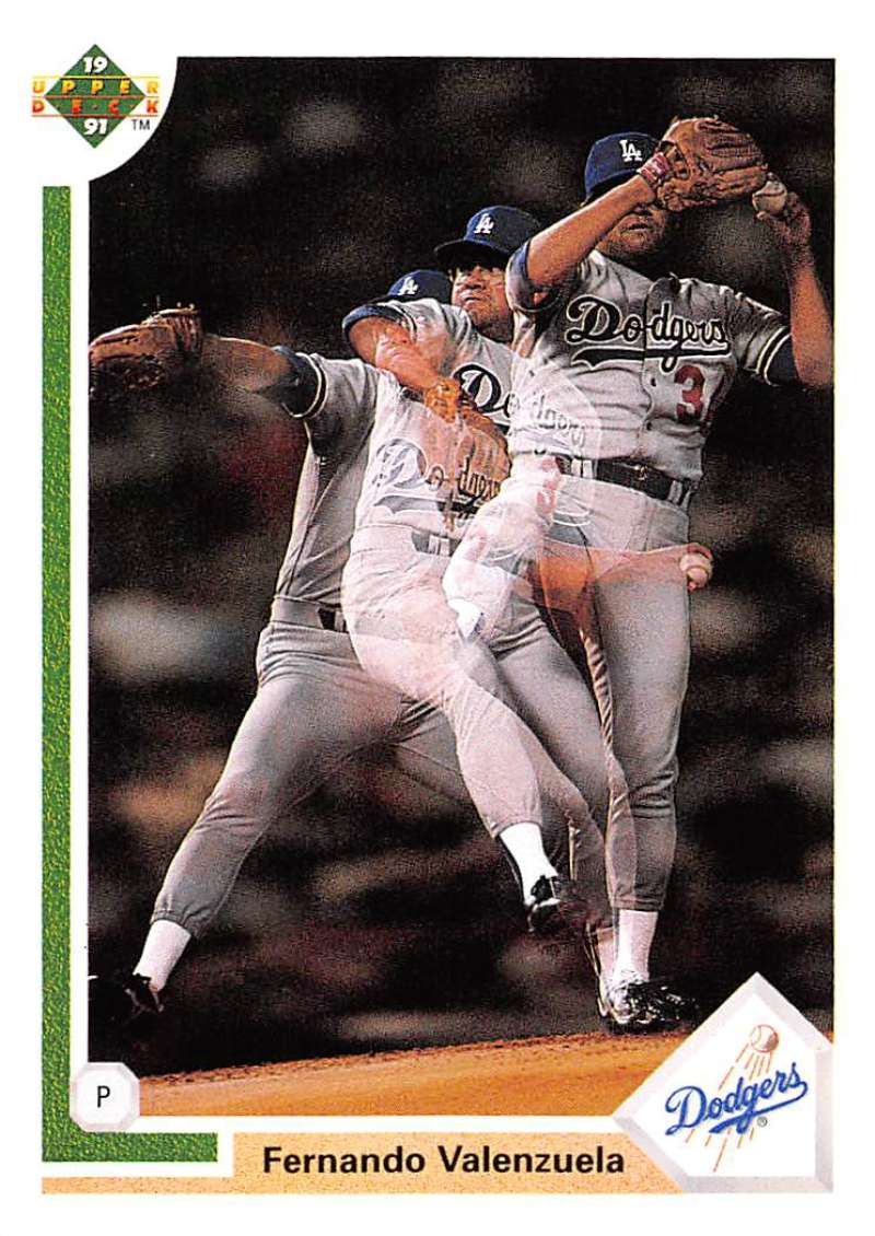 1991 Upper Deck Baseball #175 Fernando Valenzuela Los Angeles Dodgers Image 1