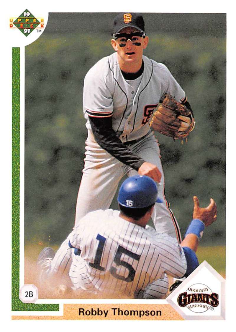 1991 Upper Deck Baseball #178 Robby Thompson San Francisco Giants Image 1