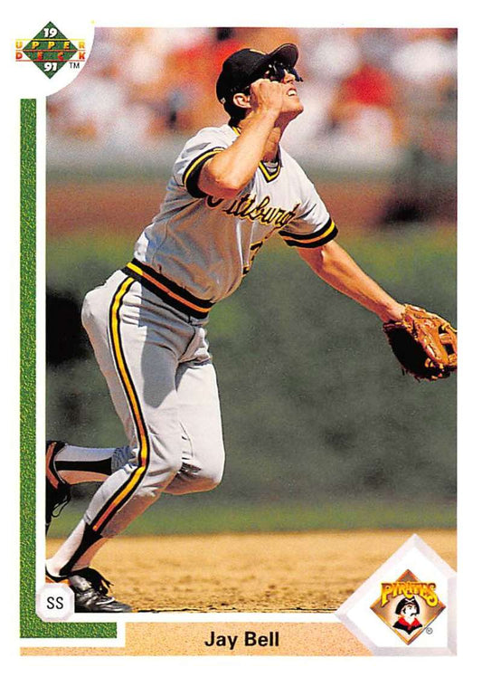 1991 Upper Deck Baseball #183 Jay Bell  Pittsburgh Pirates  Image 1