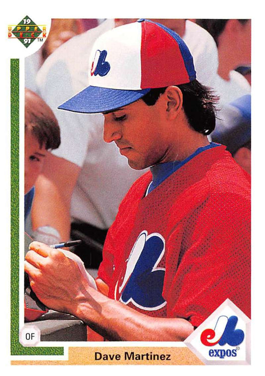 1991 Upper Deck Baseball #186 Dave Martinez  Montreal Expos  Image 1
