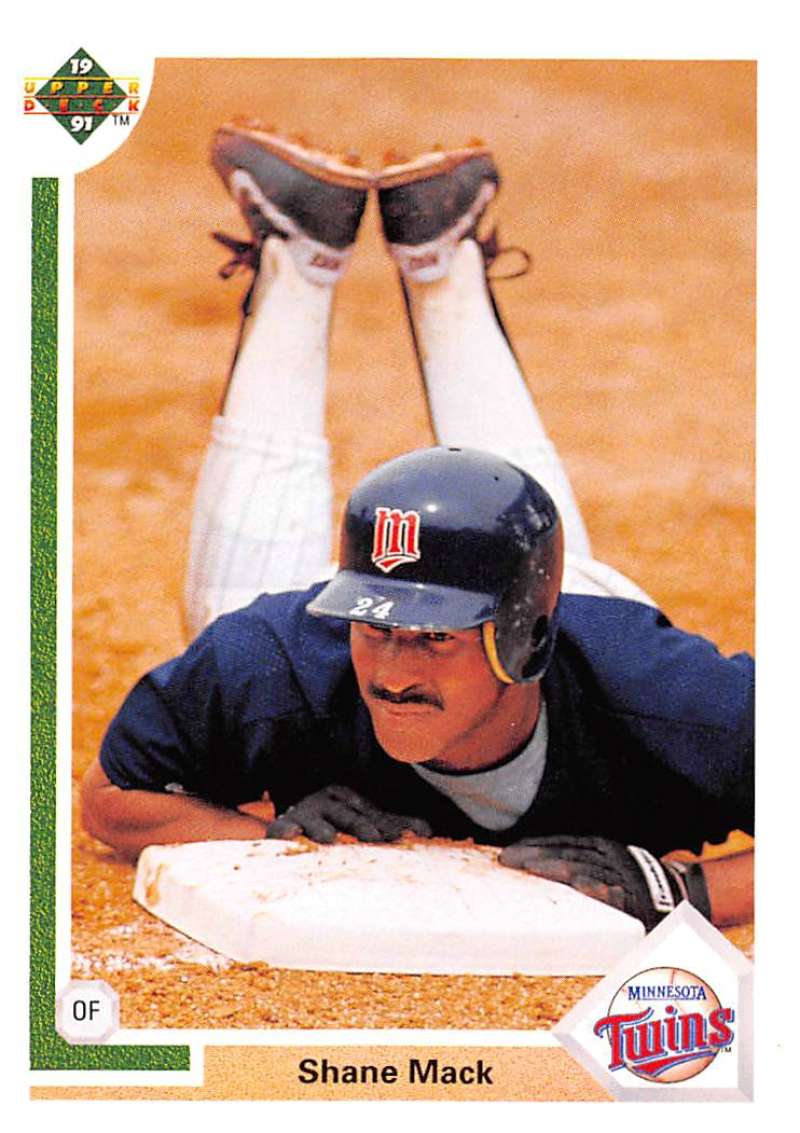 1991 Upper Deck Baseball #188 Shane Mack Minnesota Twins Image 1