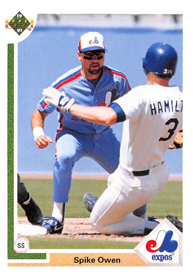 1991 Upper Deck Baseball #189 Spike Owen Montreal Expos Image 1