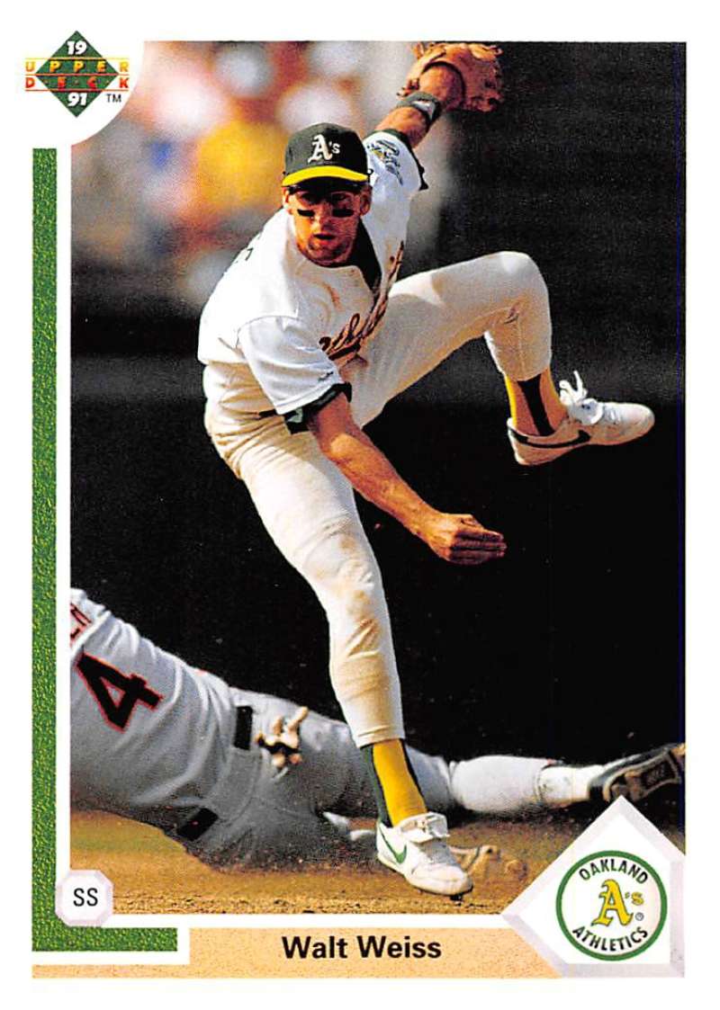 1991 Upper Deck Baseball #192 Walt Weiss Oakland Athletics Image 1
