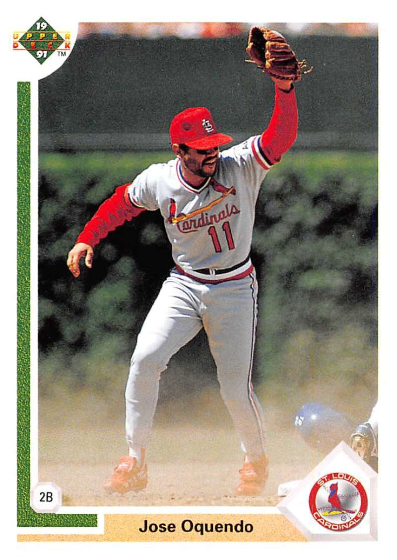 1991 Upper Deck Baseball #193 Jose Oquendo St. Louis Cardinals Image 1