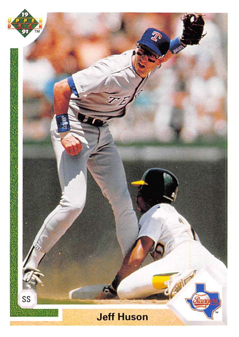 1991 Upper Deck Baseball #195 Jeff Huson Texas Rangers Image 1