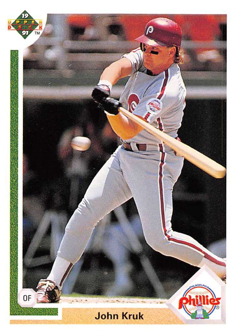 1991 Upper Deck Baseball #199 John Kruk Philadelphia Phillies Image 1