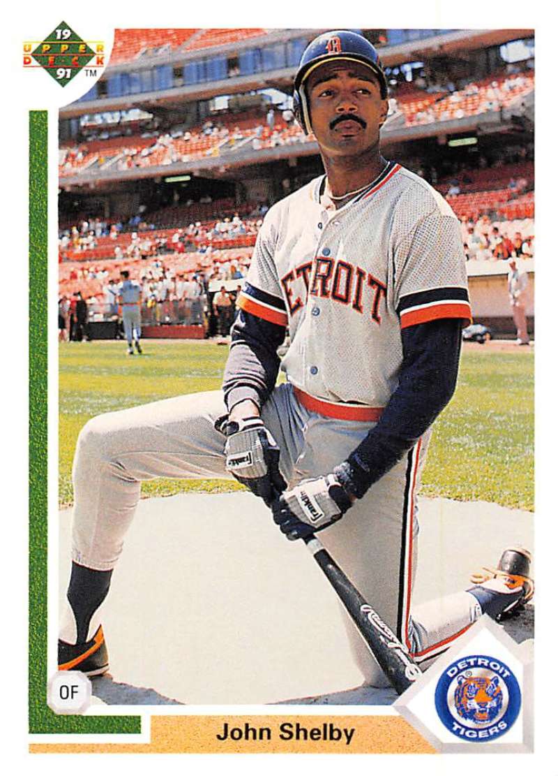 1991 Upper Deck Baseball #201 John Shelby Detroit Tigers Image 1