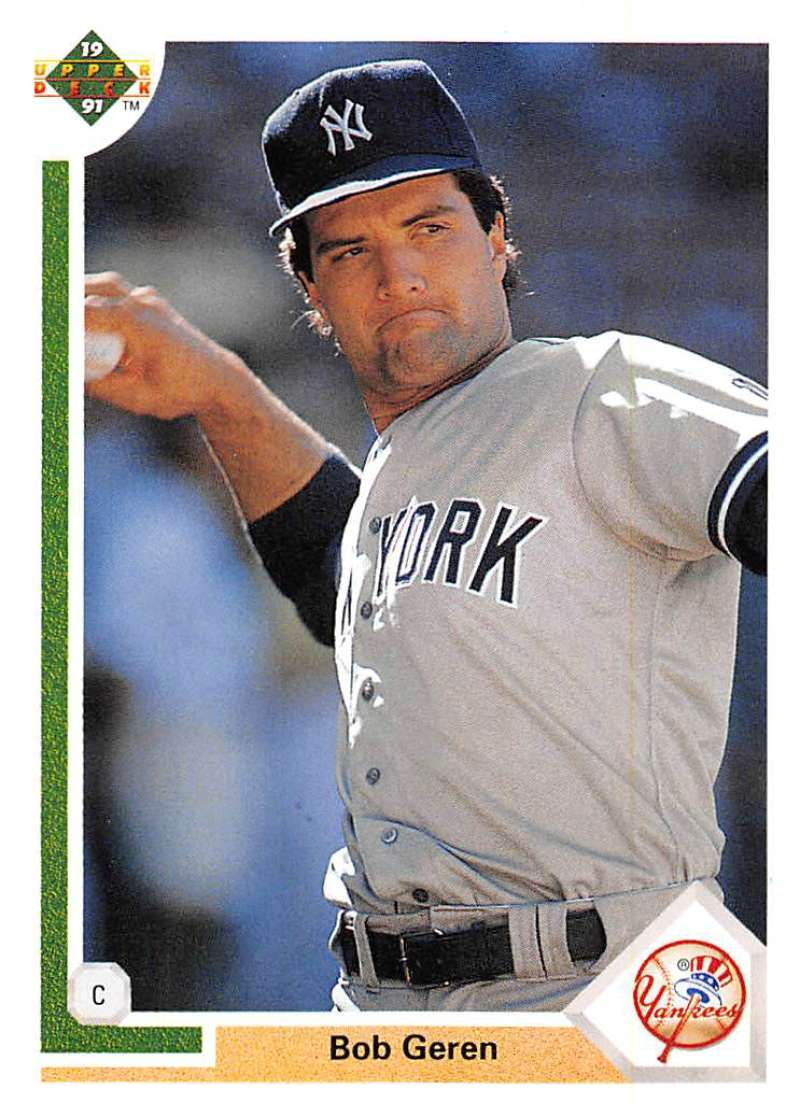 1991 Upper Deck Baseball #202 Bob Geren New York Yankees Image 1