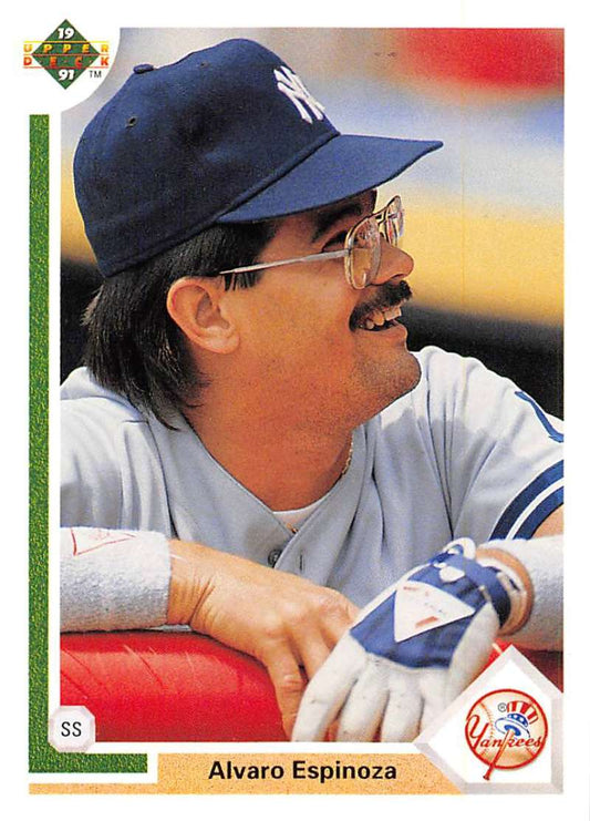 1991 Upper Deck Baseball #204 Alvaro Espinoza  New York Yankees  Image 1
