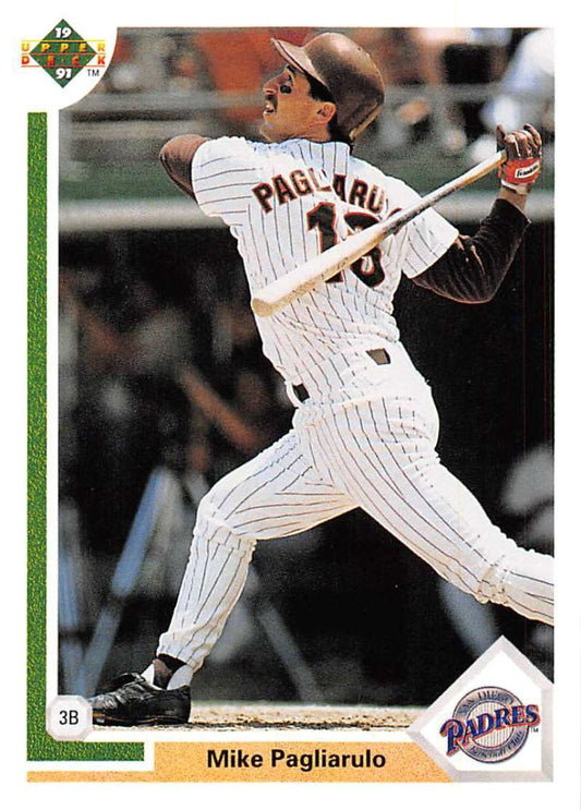 1991 Upper Deck Baseball #206 Mike Pagliarulo  San Diego Padres  Image 1
