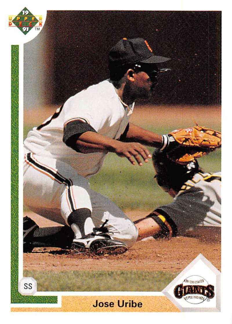 1991 Upper Deck Baseball #207 Jose Uribe San Francisco Giants Image 1