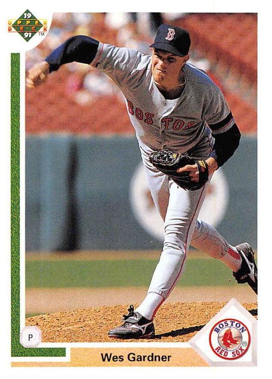 1991 Upper Deck Baseball #214 Wes Gardner  Boston Red Sox  Image 1