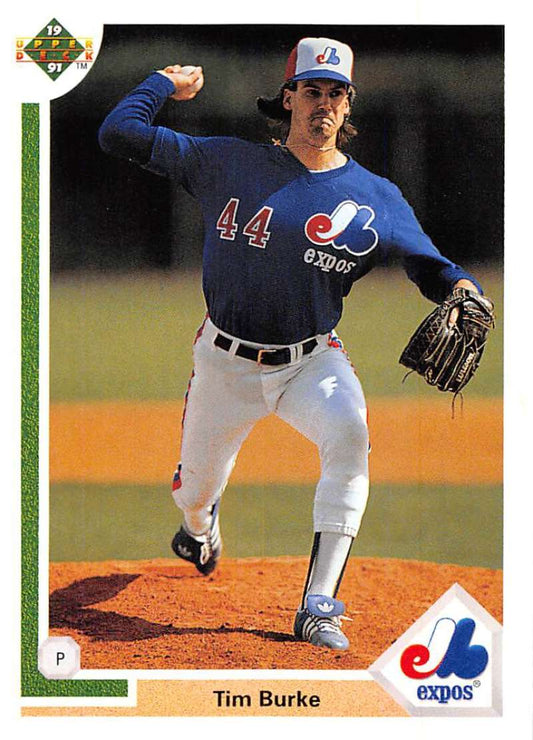1991 Upper Deck Baseball #215 Tim Burke  Montreal Expos  Image 1