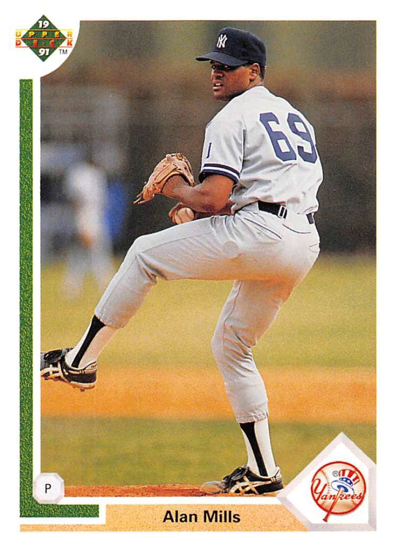1991 Upper Deck Baseball #222 Alan Mills New York Yankees Image 1