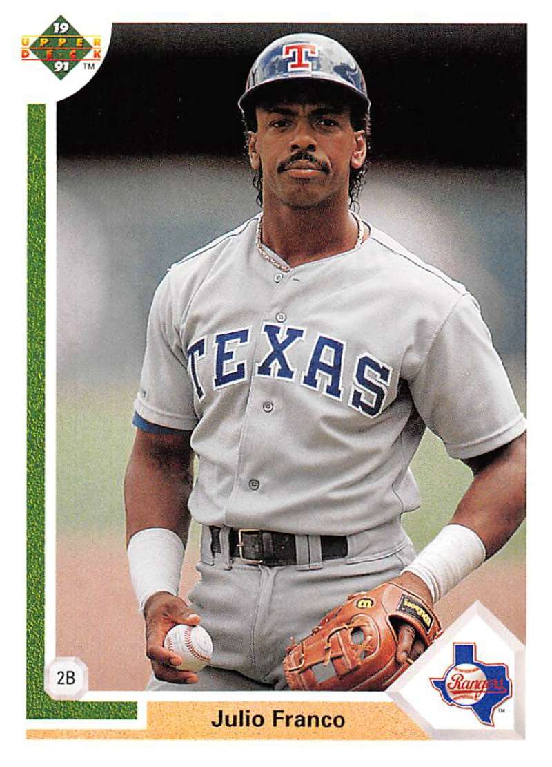 1991 Upper Deck Baseball #227 Julio Franco Texas Rangers Image 1