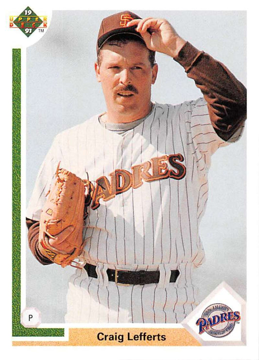1991 Upper Deck Baseball #228 Craig Lefferts  San Diego Padres  Image 1