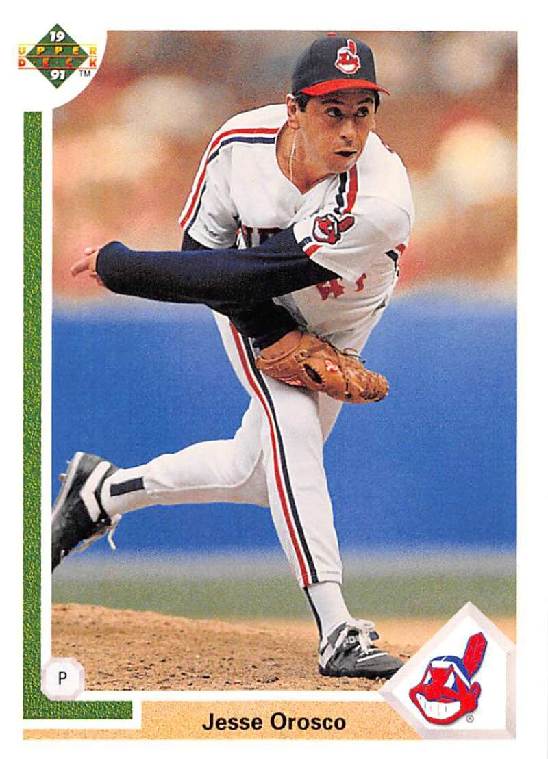 1991 Upper Deck Baseball #240 Jesse Orosco Cleveland Indians Image 1
