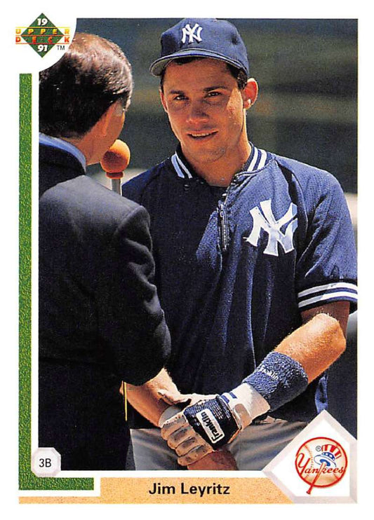 1991 Upper Deck Baseball #243 Jim Leyritz  New York Yankees  Image 1