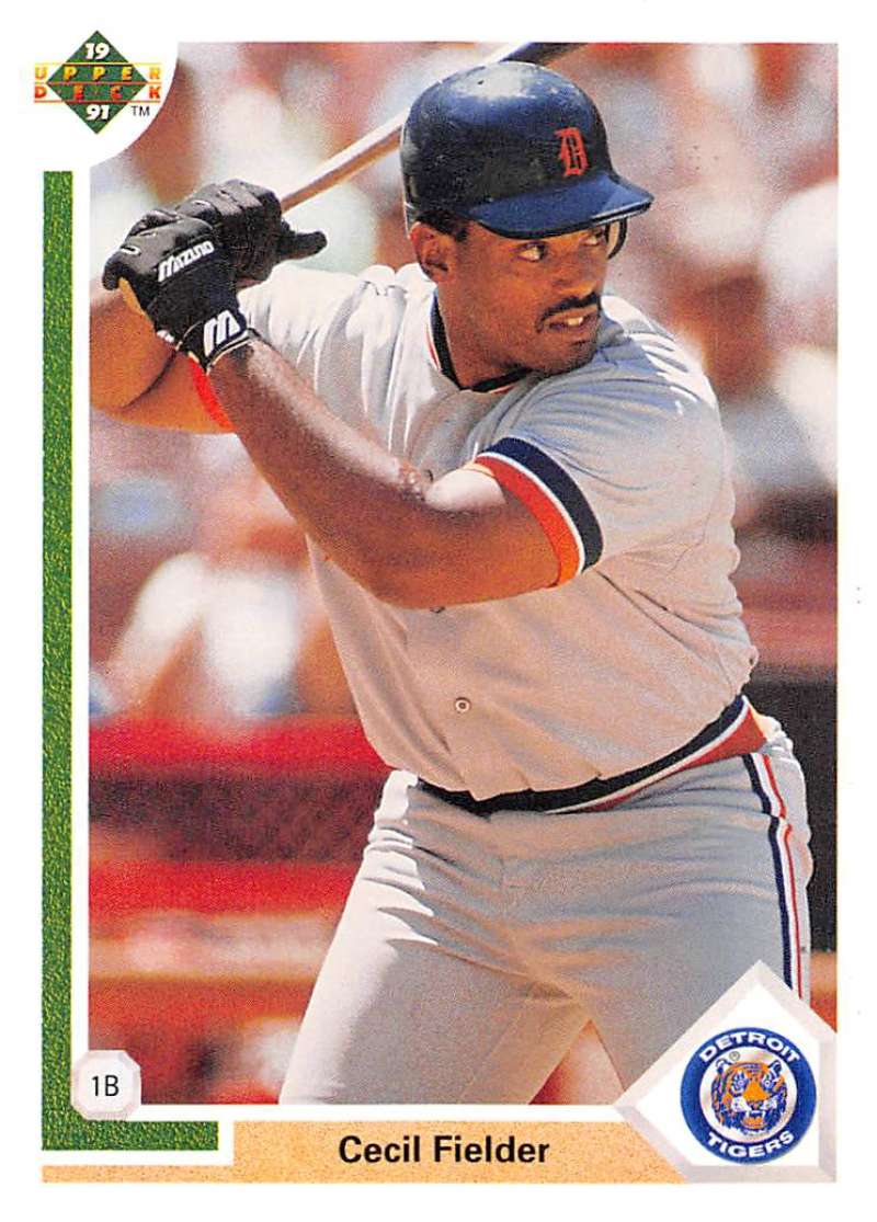 1991 Upper Deck Baseball #244 Cecil Fielder Detroit Tigers Image 1