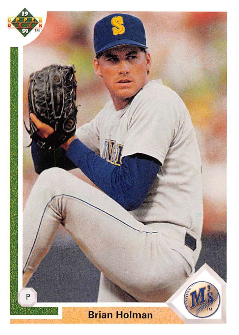 1991 Upper Deck Baseball #252 Brian Holman Seattle Mariners Image 1