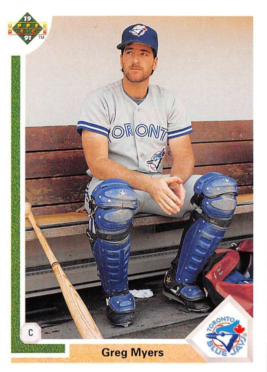 1991 Upper Deck Baseball #259 Greg Myers  Toronto Blue Jays  Image 1