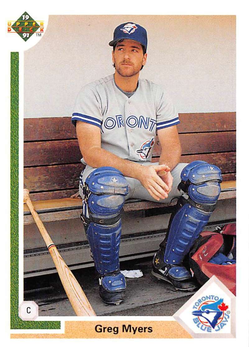 1991 Upper Deck Baseball #259 Greg Myers  Toronto Blue Jays  Image 1