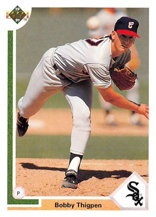 1991 Upper Deck Baseball #261 Bobby Thigpen  Chicago White Sox  Image 1