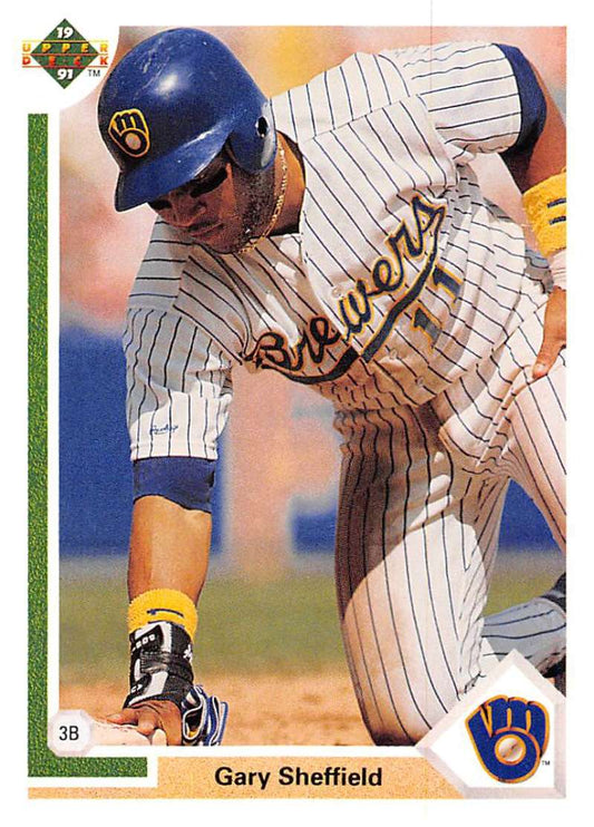 1991 Upper Deck Baseball #266 Gary Sheffield  Milwaukee Brewers  Image 1