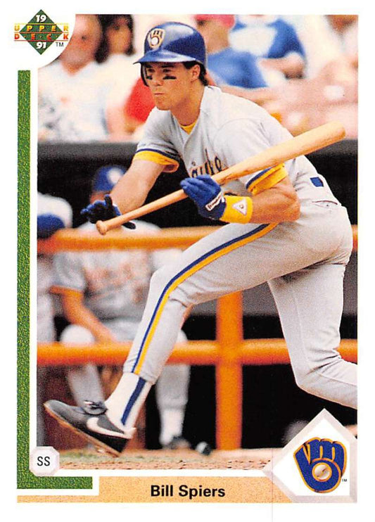 1991 Upper Deck Baseball #268 Bill Spiers  Milwaukee Brewers  Image 1