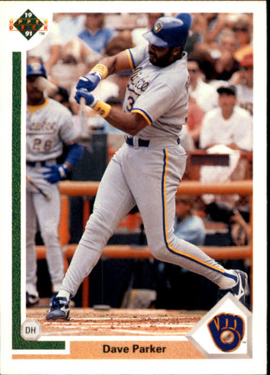 1991 Upper Deck Baseball #274 Dave Parker  Milwaukee Brewers  Image 1