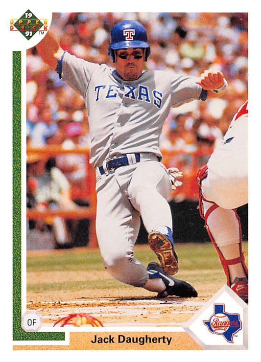 1991 Upper Deck Baseball #284 Jack Daugherty  Texas Rangers  Image 1