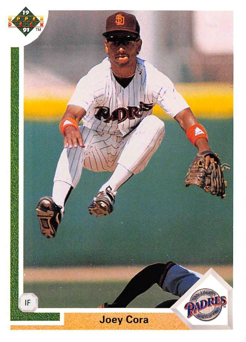 1991 Upper Deck Baseball #291 Joey Cora San Diego Padres Image 1