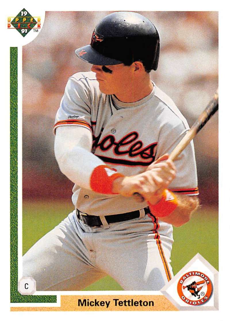 1991 Upper Deck Baseball #296 Mickey Tettleton Baltimore Orioles Image 1